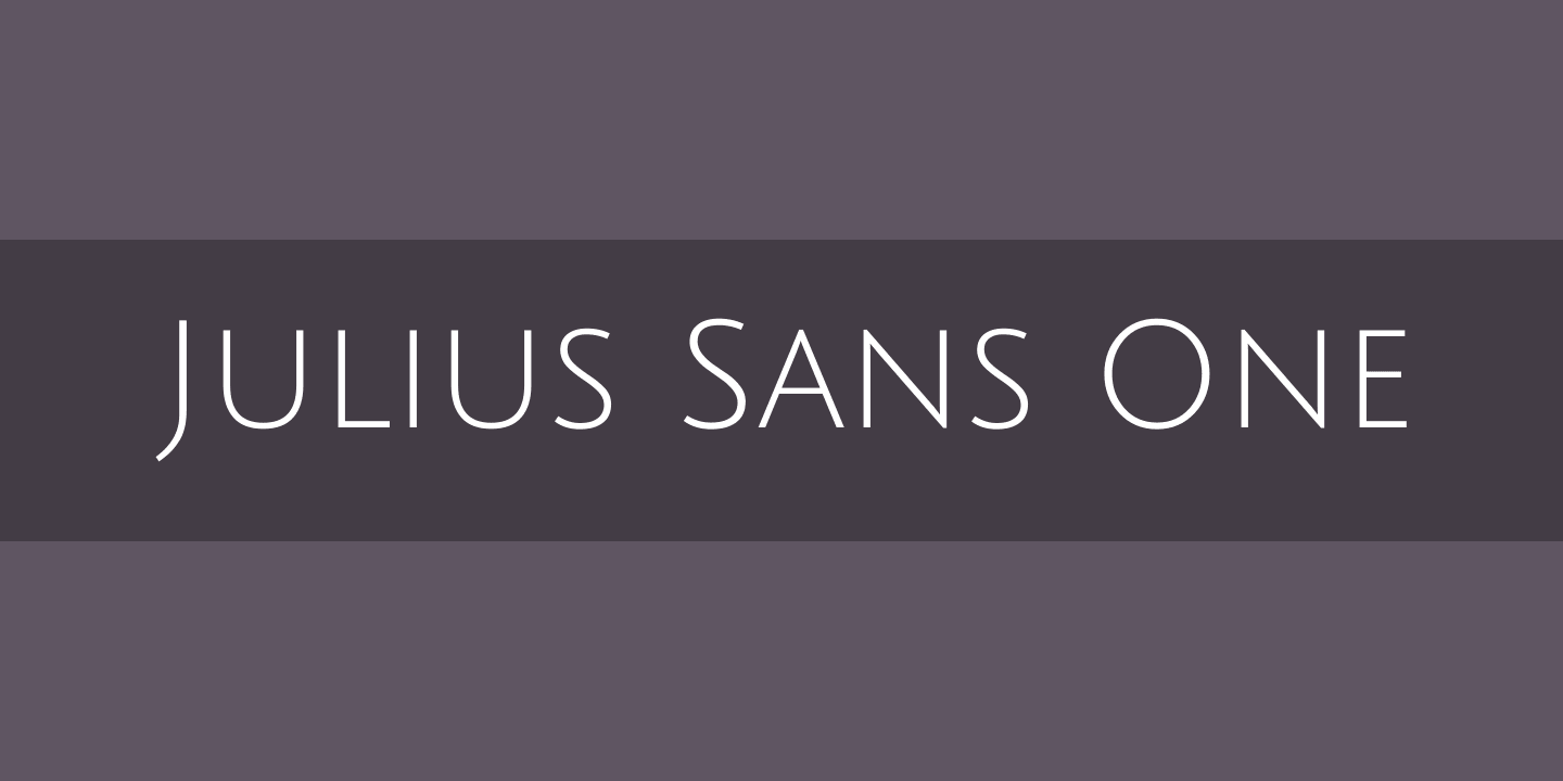 Przykład czcionki Julius Sans Regular
